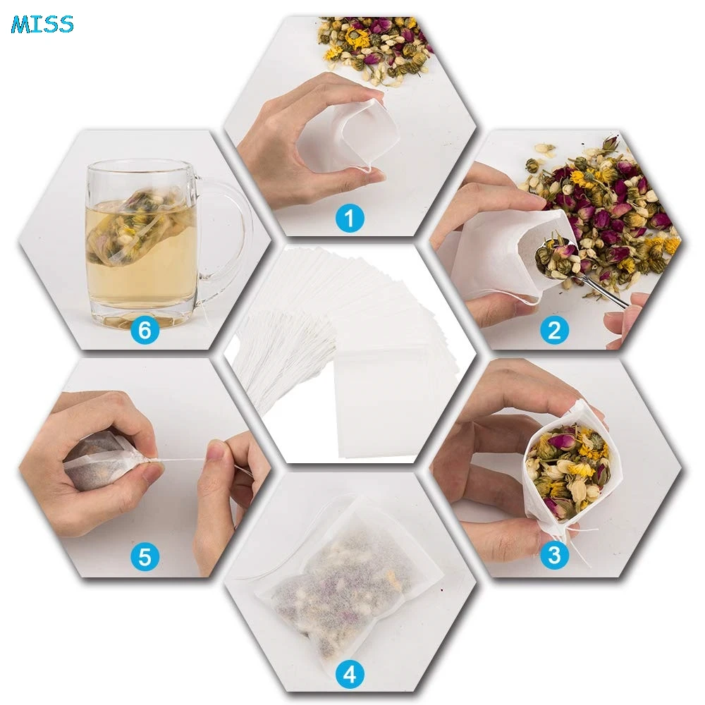 PLA биоразлагаемые пустые пакетики для чайных фильтров из кукурузного волокна