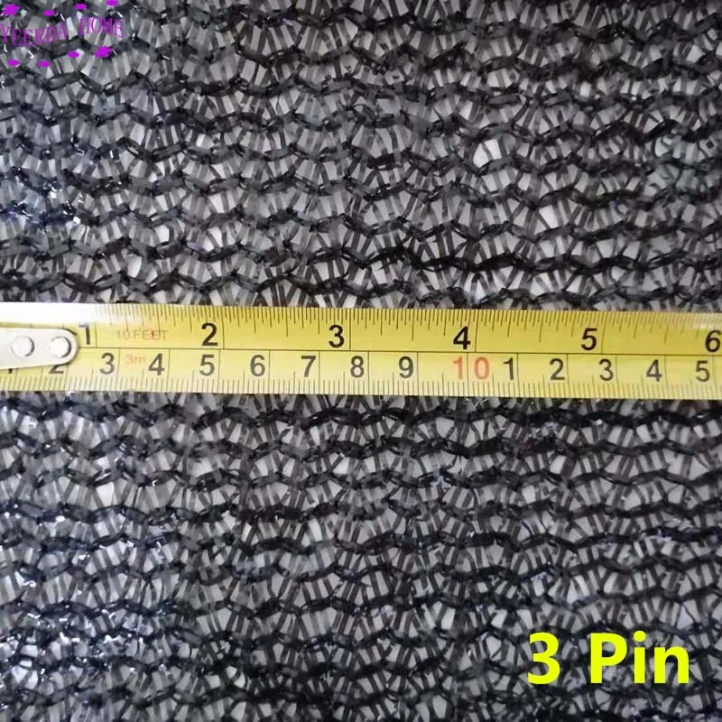 8x3 м черная 60% Солнцезащитная сетка HDPE Анти УФ наружная садовая ткань