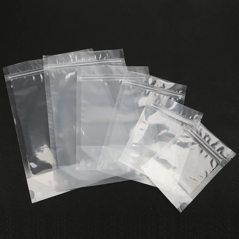 10 50 шт небольшой замок типа молния Пластиковые пакеты Reclosable прозрачные ювелирные