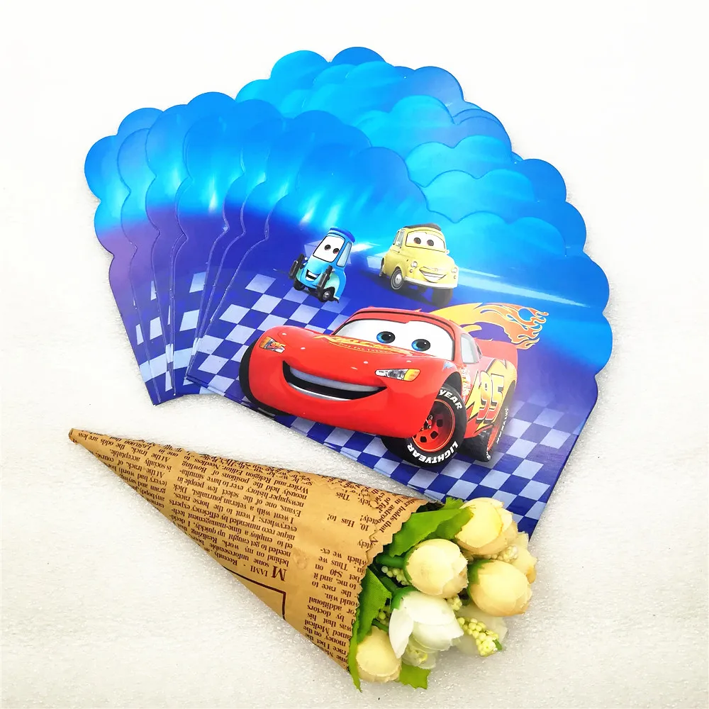 10 шт./компл. Lightning Mcqueen принадлежности для вечеринок Пригласительные открытки