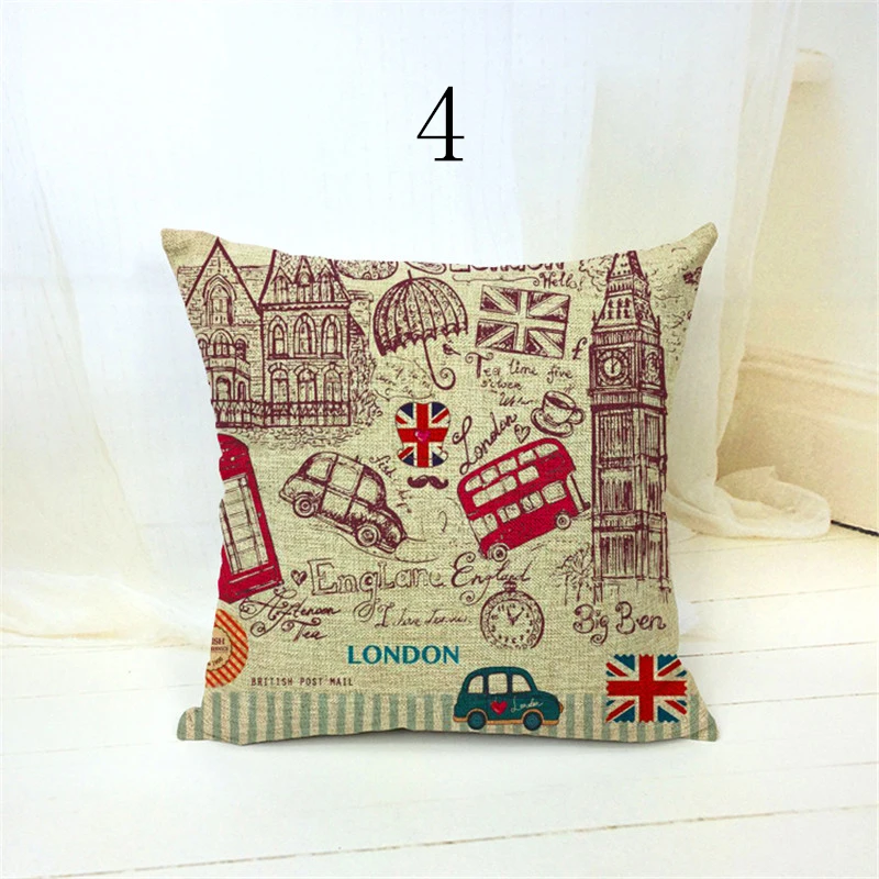 Чехлы для автомобиля из хлопка и льна в британском лондонском стиле домашний