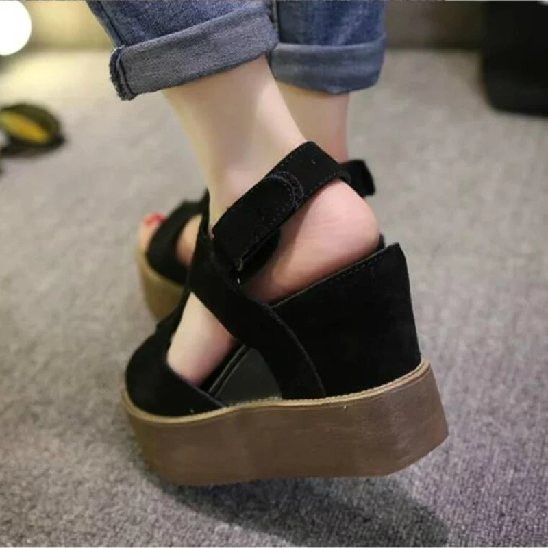 WGZNYN 2017 Summer Shoes Woman Sandals 10CM High Heels Women Casual Wedges Platform Roman zapatos mujer W3 | Обувь