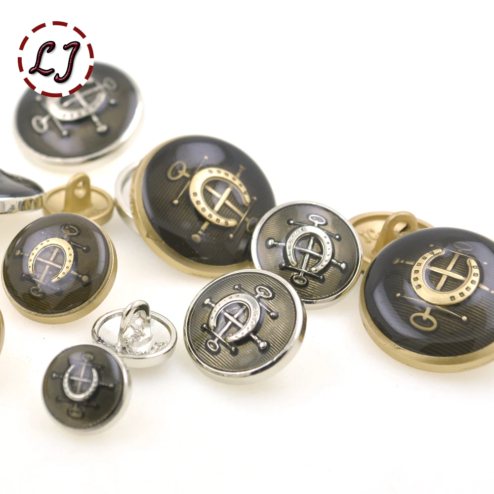 Модные декоративные металлические пуговицы в британском стиле золотые