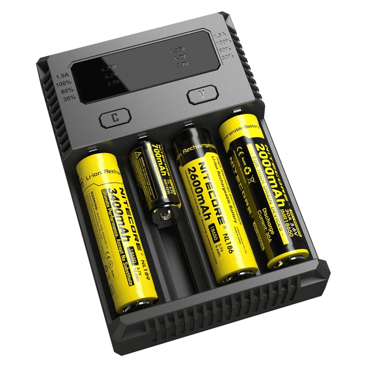 Nitecore Новый I4 аккумулятор с автоматическим выбором тока IntelliCharger IMR Ni MH/Ni CD 16340 10440