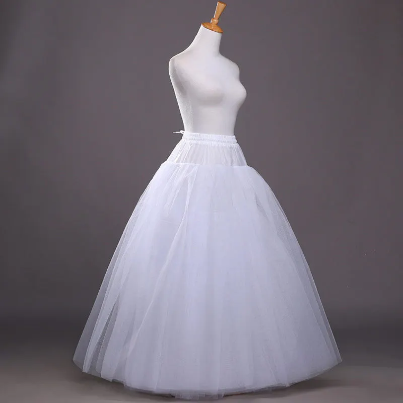 Горячая распродажа! 2018 самые дешевые трапециевидные белые свадебные подъюбники