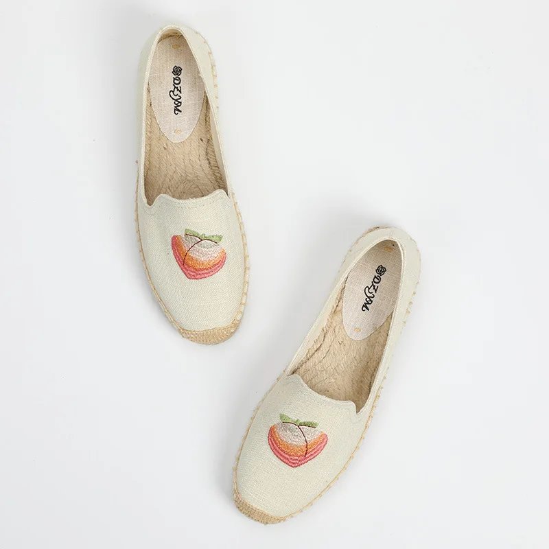 Женские холщовые Эспадрильи на платформе с вышивкой|Обувь без каблука| |