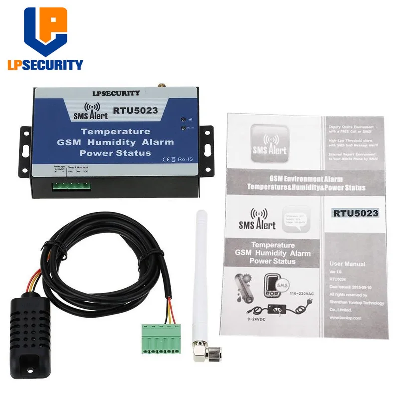 LPSECURITY GSM SMS сигнализационной Температура датчик влажности/мониторинг Мощность статус Поддержка Android APP Управление 850/900/1800/1900 МГц