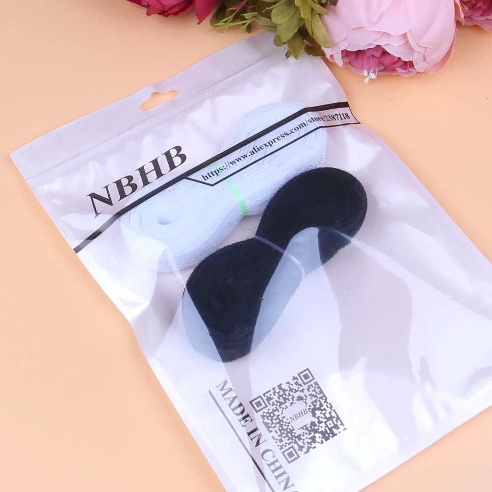 NBHB 10 ярдов/партия 17 мм черно-белая кружевная лента DIY вышитая сетчатая кружевная отделка Ткань для шитья Аксессуары свадебные украшения