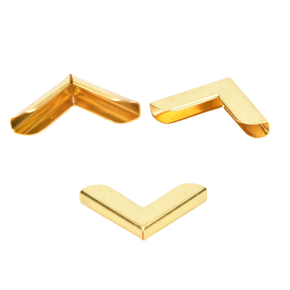 12 шт. Золотое меню для карт блокнот защита папки покрытая книга Скрапбукинг Альбомы Угловые протекторы 20*20