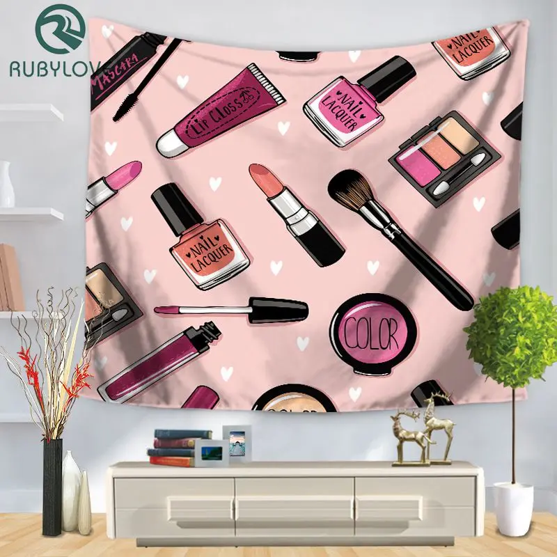 Настенный гобелен с принтом помады в современном стиле Пляжная накидка