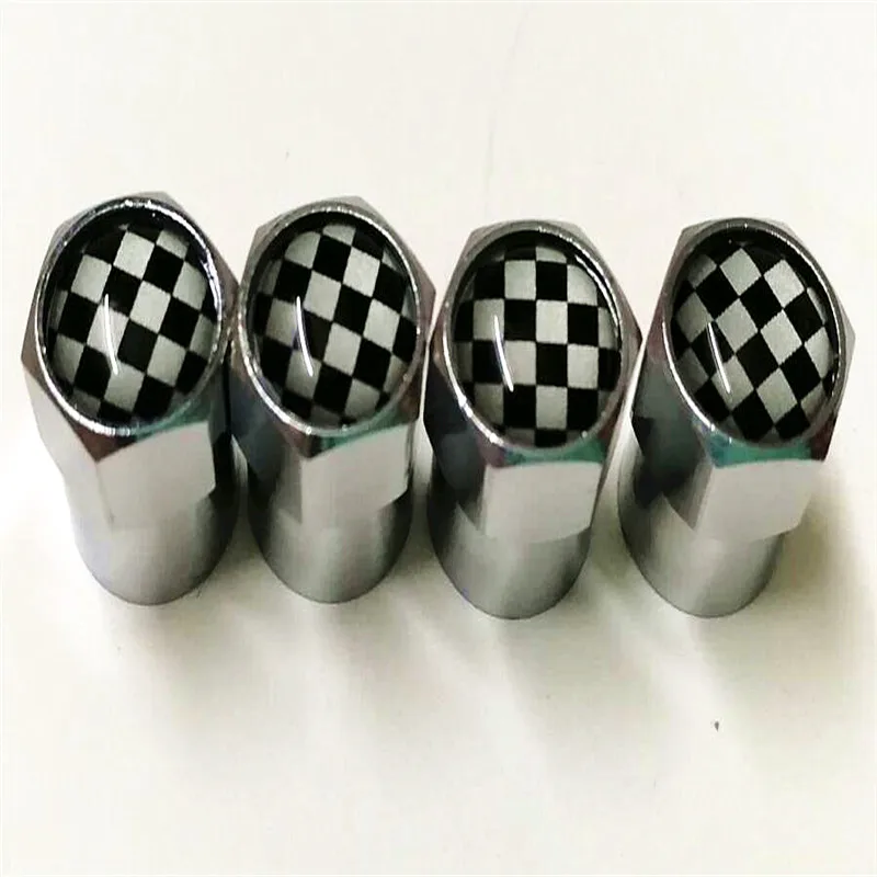 Колпачок Клапана автомобиля F1 с логотипом гоночного флага 4 шт./лот колпачок