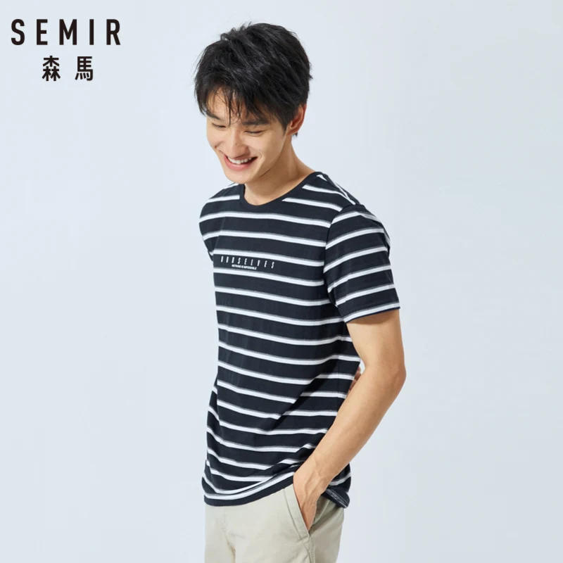 SEMIR Новая модная летняя мужская футболка с коротким рукавом и крутым принтом 100%