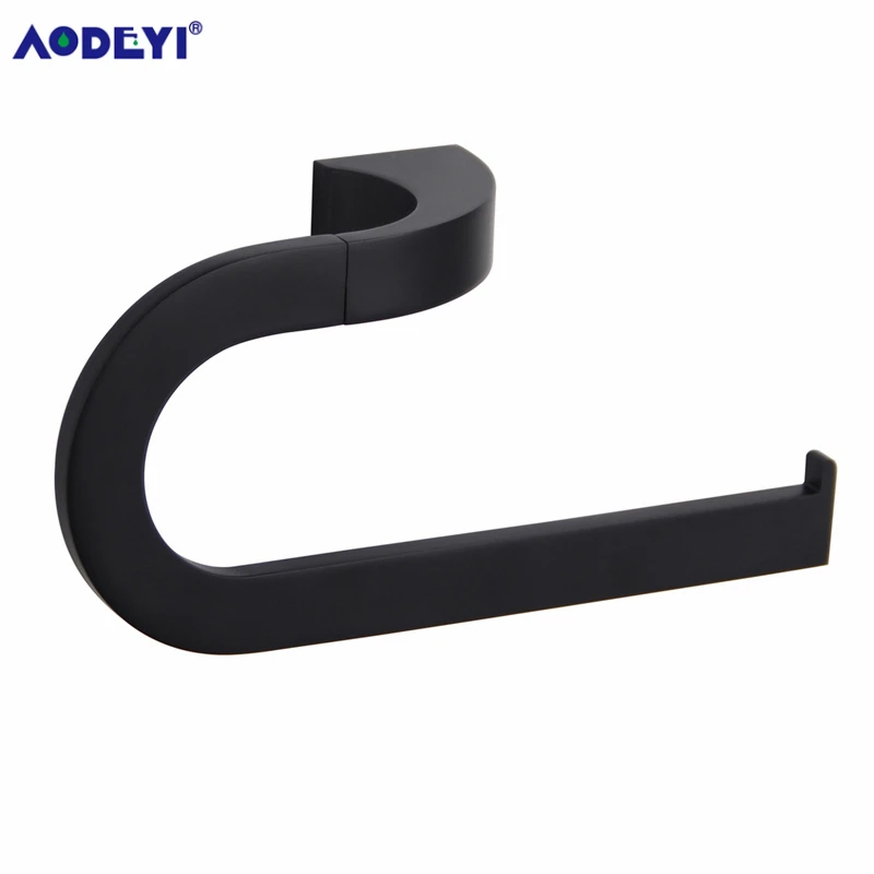 Black Towel Rack B Набор аксессуаров для ванной комнаты, крючок для халата, вешалка для полотенец, барная полка, держатель для зубной щетки, аксессуары для ванной комнаты, черный цвет - Цвет: Black Towel Rack B