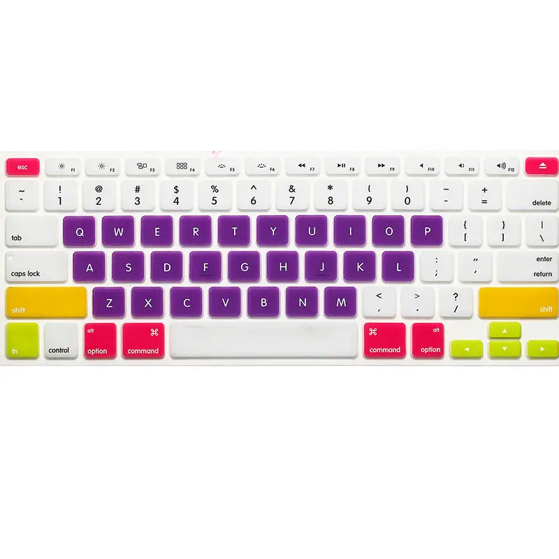 Силиконовая Защитная пленка для кожи клавиатуры для Apple Macbook Pro Air retina 13 15 17 дюймов ярких цветов радуги