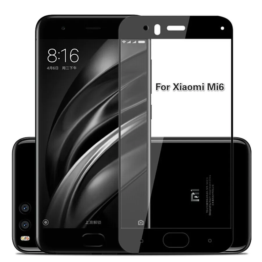 Защитное 3d-стекло с закругленными краями для Xiaomi Mi 6 пленка из закаленного стекла