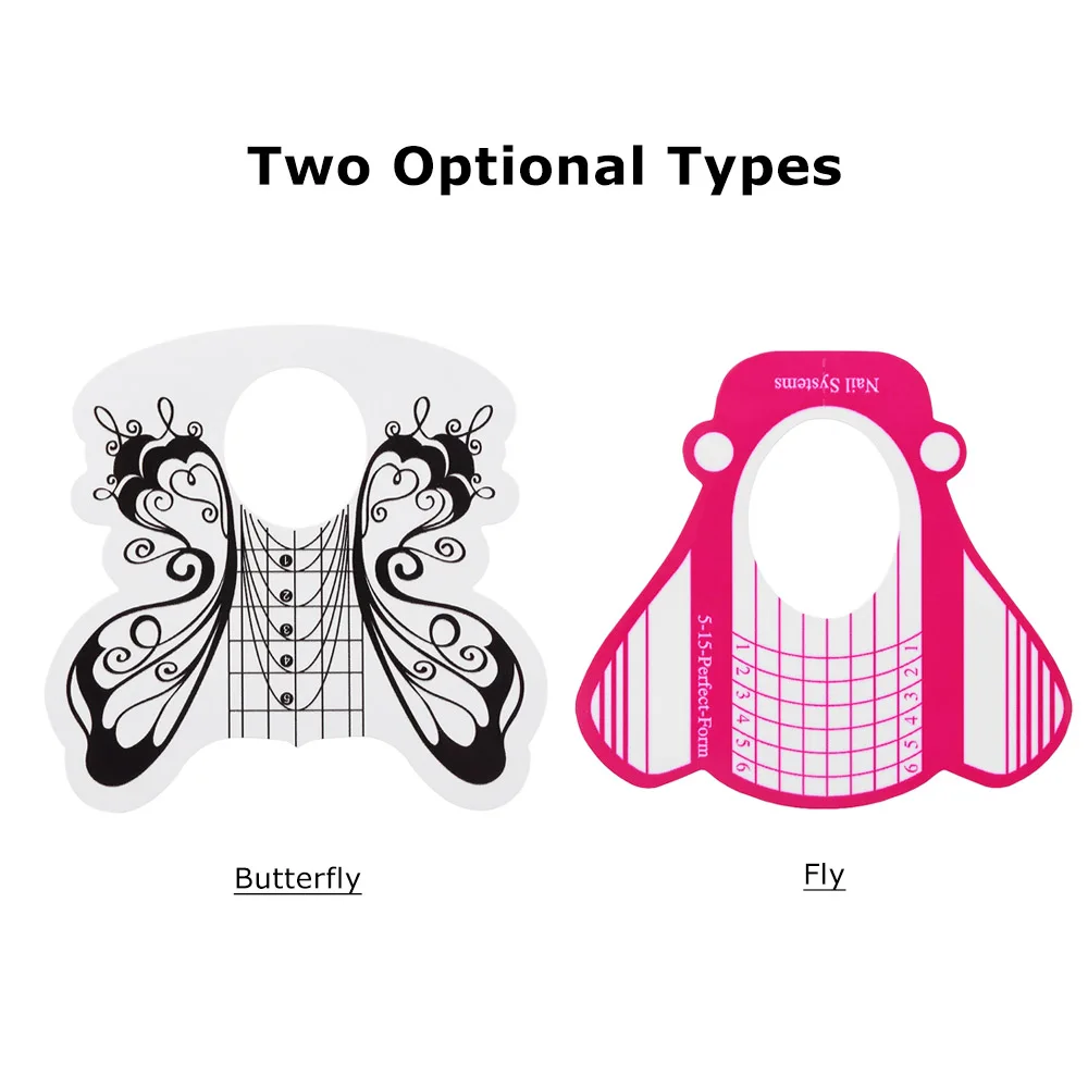 50 шт. для Неил арта украшения кончиков ногтей формы Стикеры акрилового УФ-гель