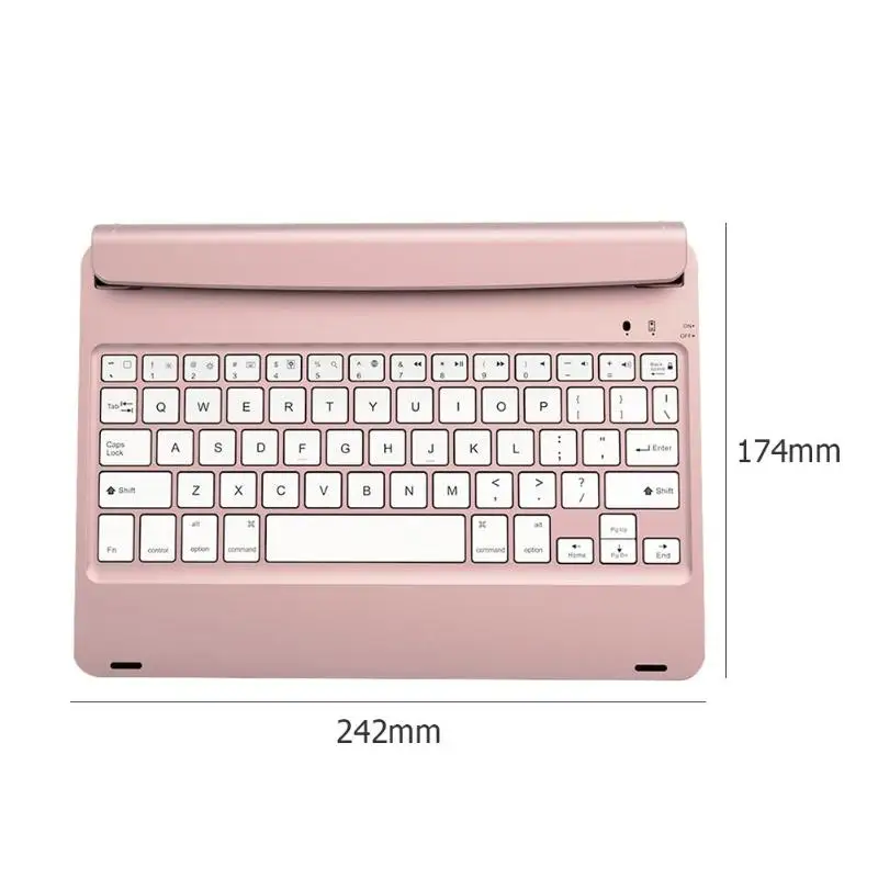 

Wireless Keypad F17 Rotation Slotted Bluetooth Keyboard 78 Keys Smart Dormancy Wireless Keypad for iPad Pro9.7 Air2 Tablet