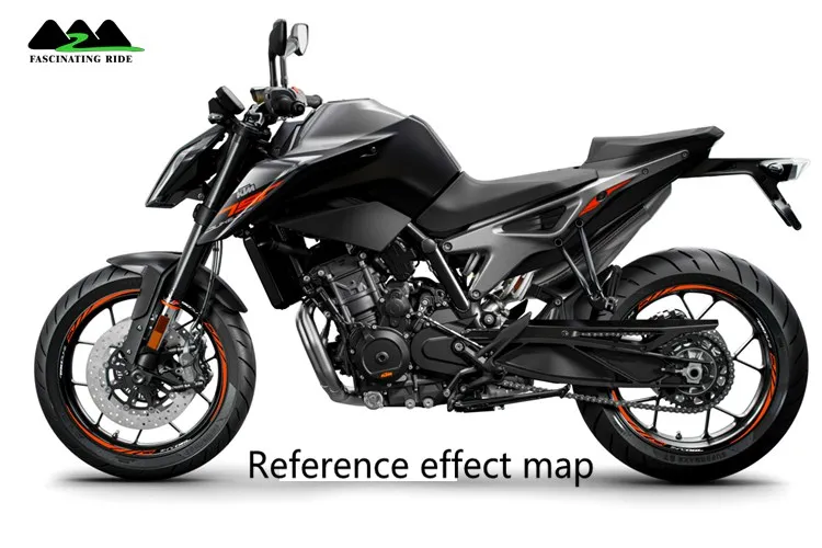 Водонепроницаемый светоотражающий стикер для мотоциклов KTM 790 DUKE, индивидуализированные наклейки на колеса, светоотражающие ободные полосы