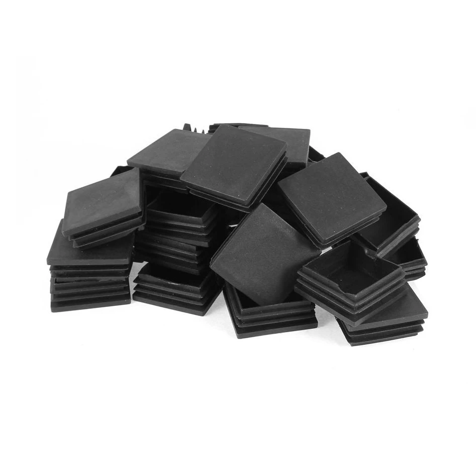 

GSFY-Plastic Square Pipe End Caps Tubing Insert Plugs 50x50mm 30 Pcs Black