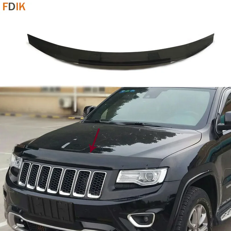 Bugflector темный дым капот двигателя капот ветер воздушный дефлектор защита от насекомых для Jeep Grand Cherokee