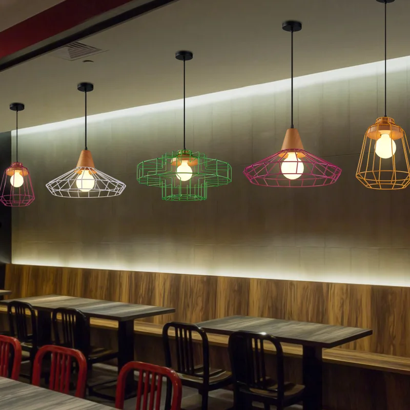 Винтажный железный подвесной светильник E27 в стиле лофт ретро для бара кафе