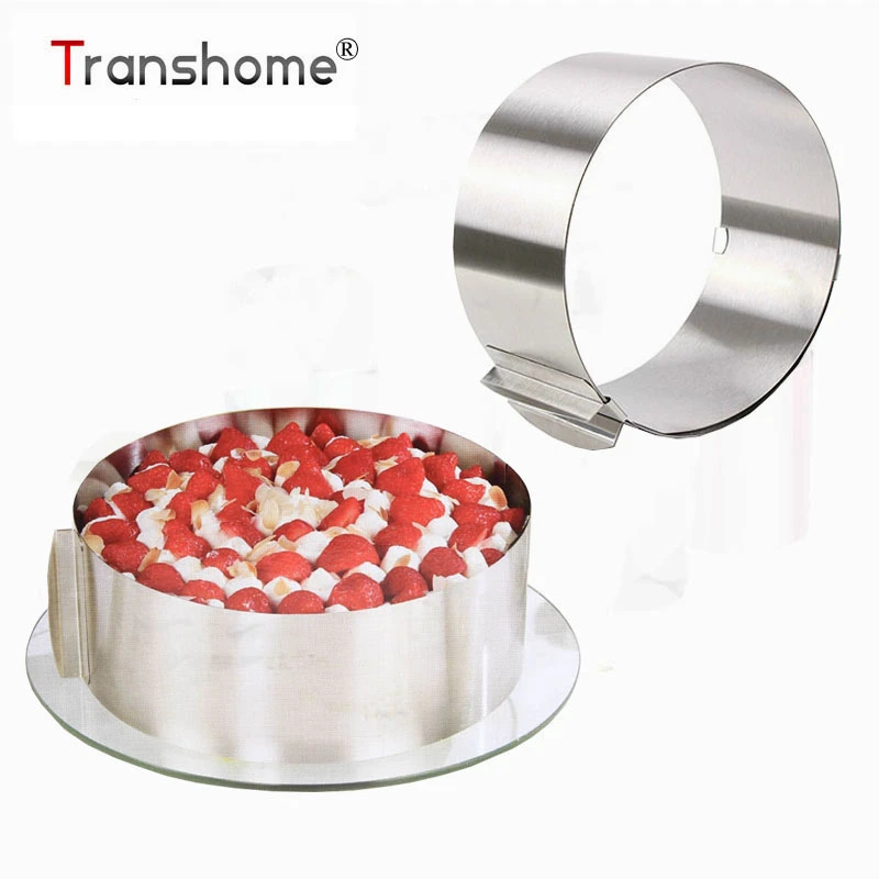 Кольцо для торта Transhome Mousse из нержавеющей стали 6 12 дюймов Регулируемая форма