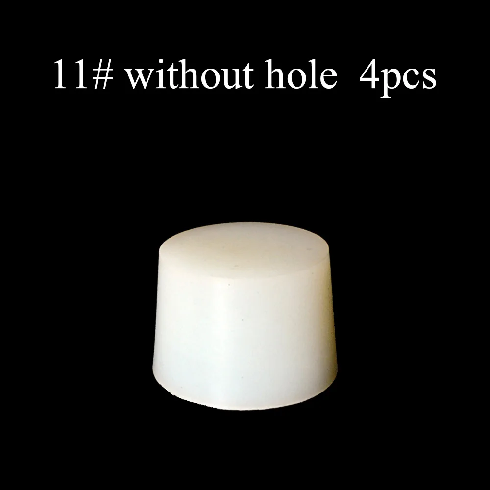 11 without hole 4pcs Домашние винные пробки для варки, Силиконовая пробка с отверстием для воздушного клапана, пузырьковый клапан, класс с силиконовой резиновой пробкой, пивоваренный инструмент acces - Цвет: 11 without hole 4pcs