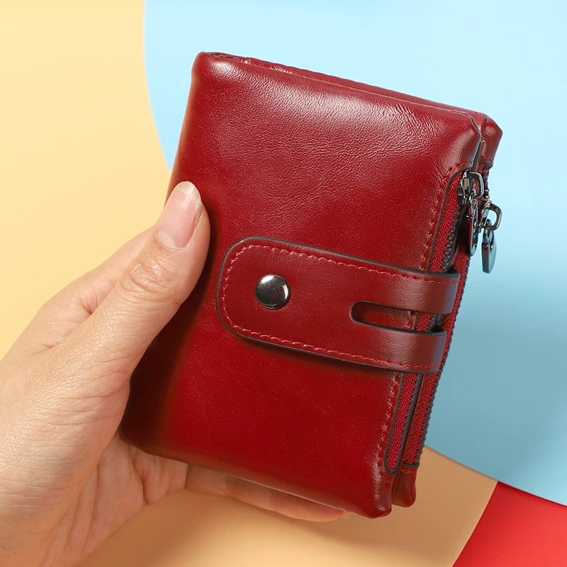 Женский кошелек из 100% натуральной кожи для мелочи маленький сумочка денег