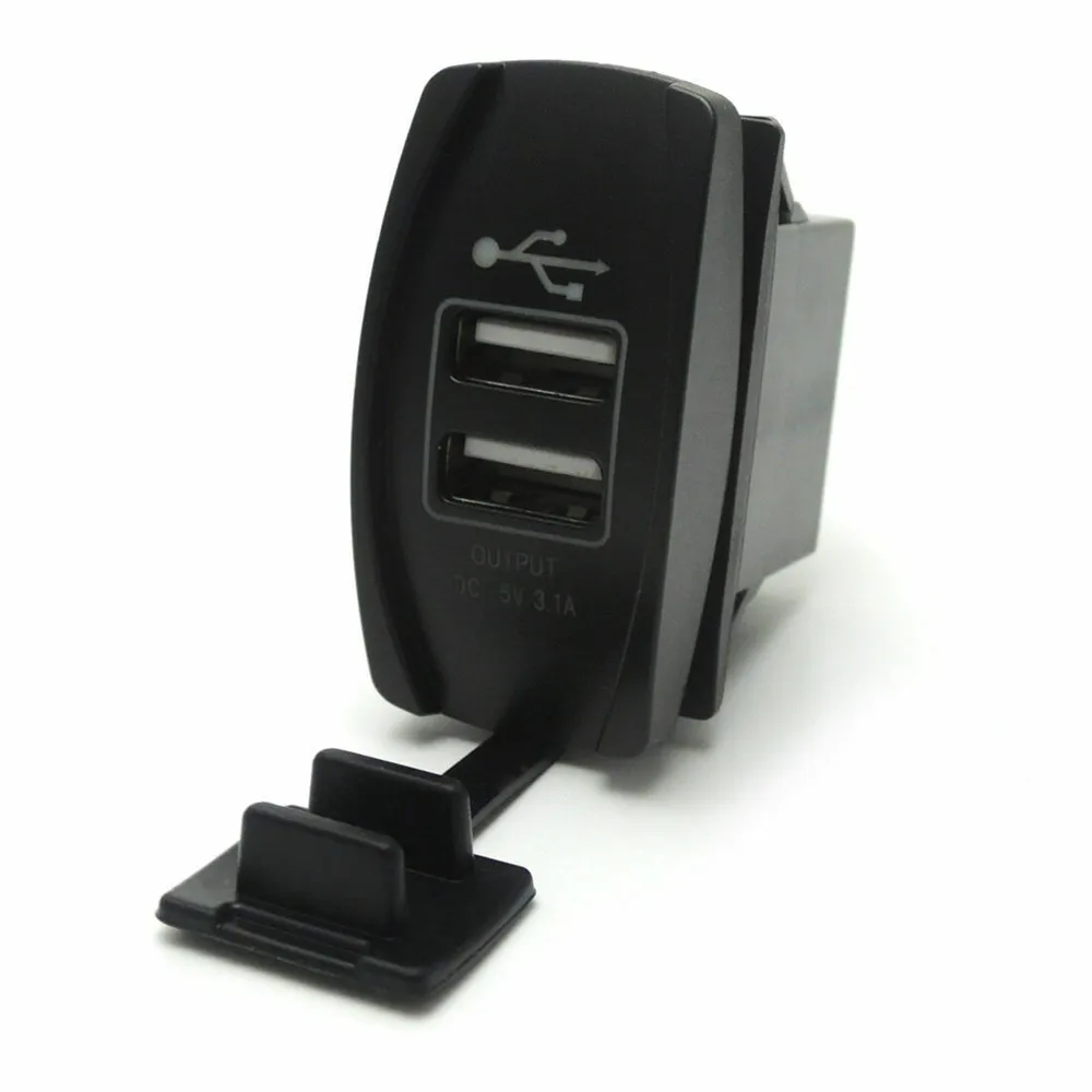 KEMIMOTO ATV 12 V-24 V USB Зарядное устройство с подсветкой кулисный переключатель мотоцикла зарядки для воздушный фильтр для объективов Can am для Polaris RZR 900 800 1000