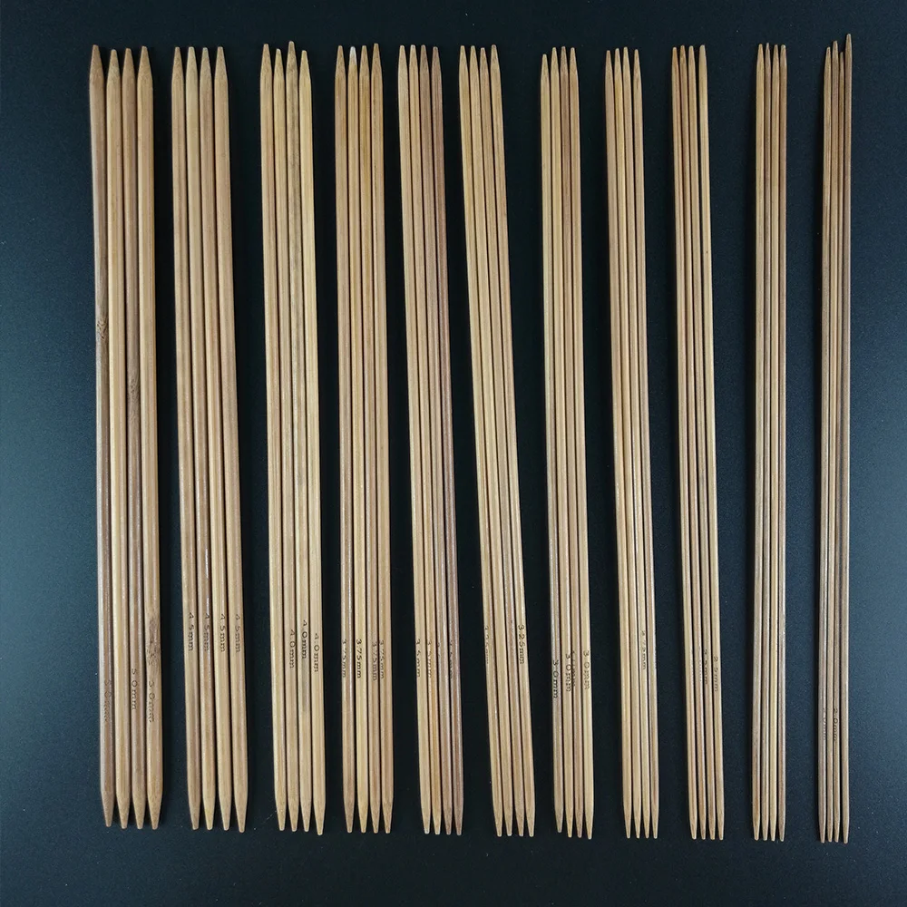 Вязальные спицы из карбонизированного бамбука 11 размеров 44 шт.|carbon bamboo|knitting