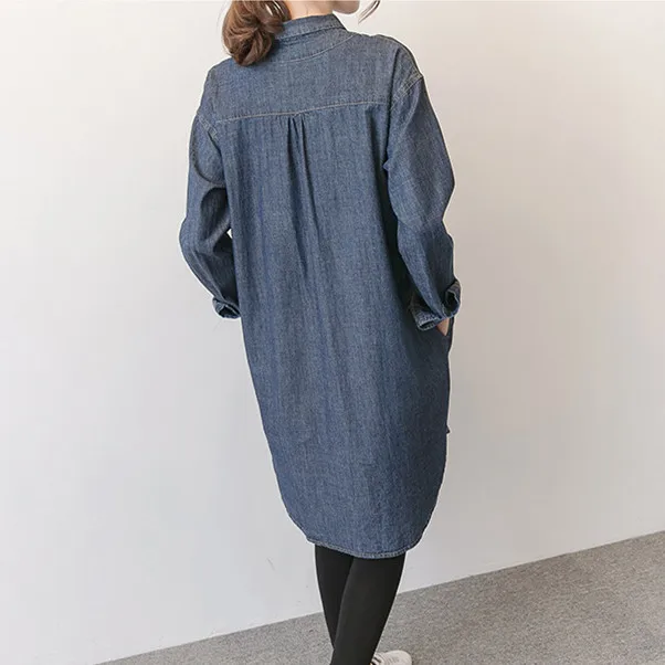 Свободное платье Fdfklak для беременных женщин на весну осень с длинным рукавом