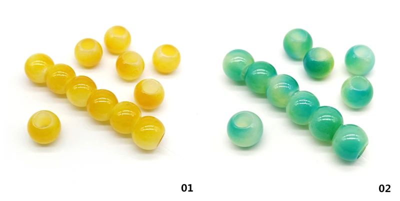 20 pcs 12mm Big Hole Beads Round Beads for Jewelry Making Acrylic Beads Multicolor Loose Bead Jewelry DIY Accessory