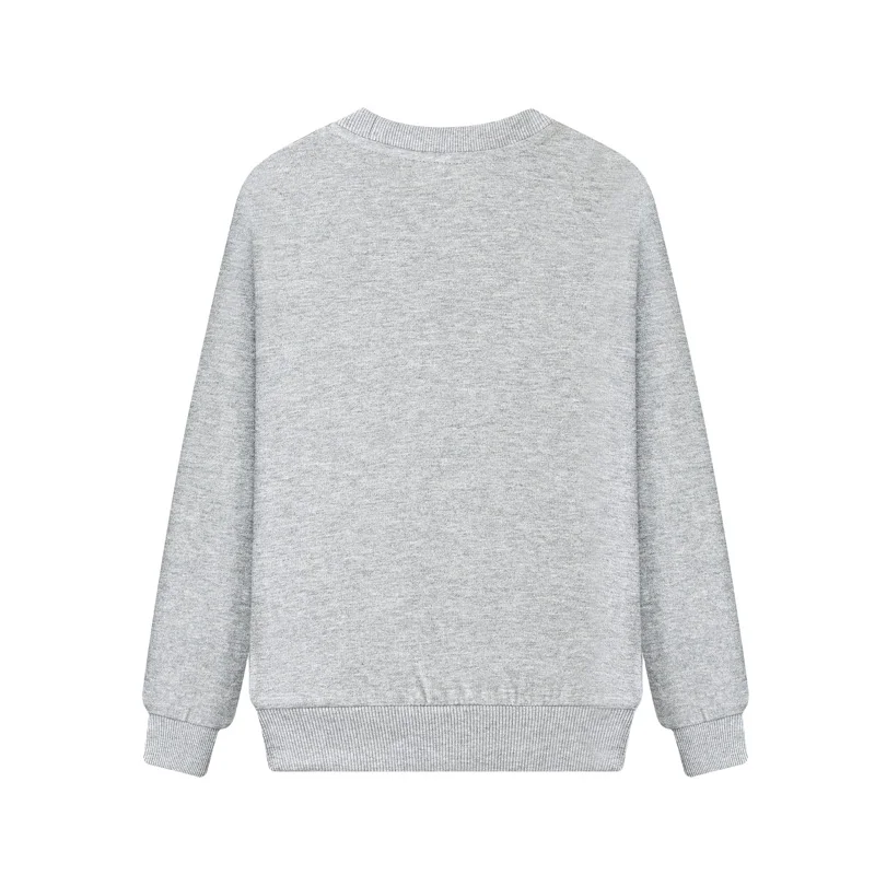 Детская однотонная Повседневная футболка с длинными рукавами толстовки детская