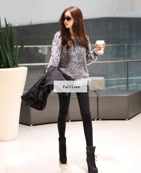 2015 New Women Long Sleeve Knits Casual Pullovers Sweater Loose Shirt Blouse Tops Hot Sell | Женская одежда