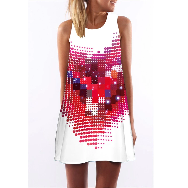 MEIBONA 2019 женское летнее Повседневное платье винтажное пляжное мини-платье с