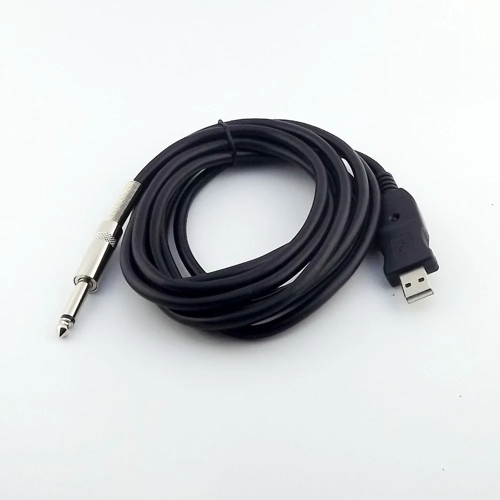 

10 шт. гитарный бас 6,35 мм 1/4 "штекер к USB Соединительный адаптер инструмента кабель 3 м