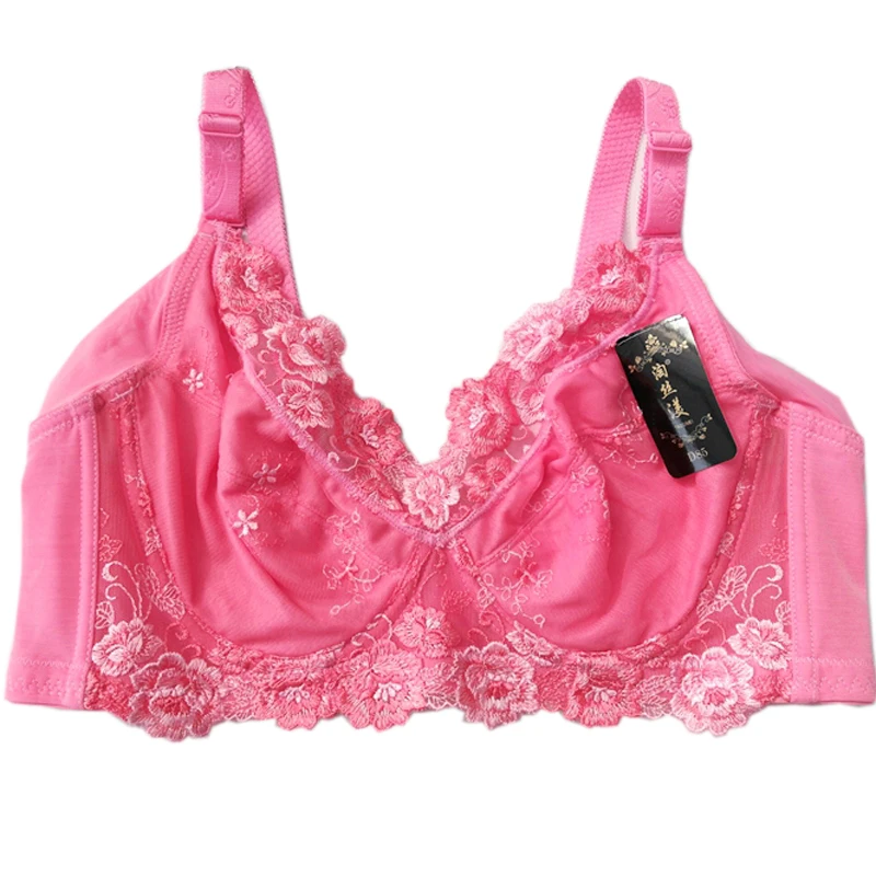 Женский ультра тонкий полный охват Пуш Ап Бюстгальтер цветочный Embrodiery для