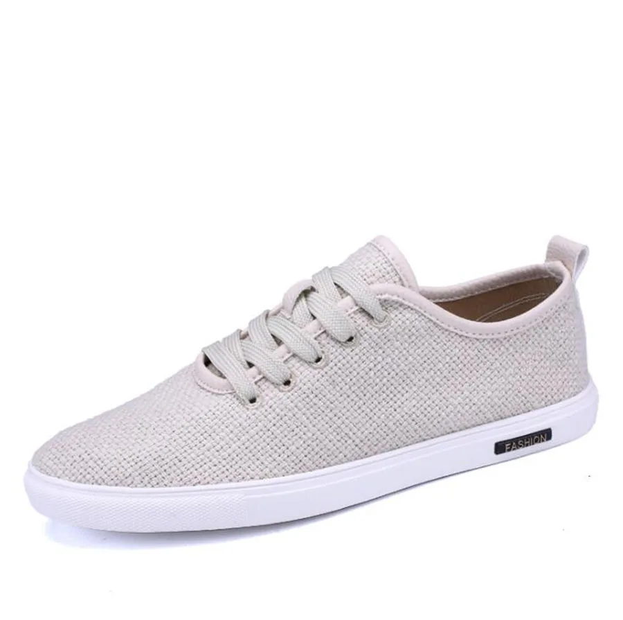 Summer Concise and Comfortable Men's Shoes Canvas Low-cut Breathable Casual Versatile Linen Tide Solid Colors | Обувь