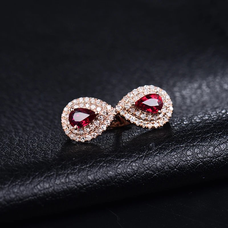 LOVERJEWELRY женские серьги Пуссеты Серьги ювелирные изделия натуральный красный