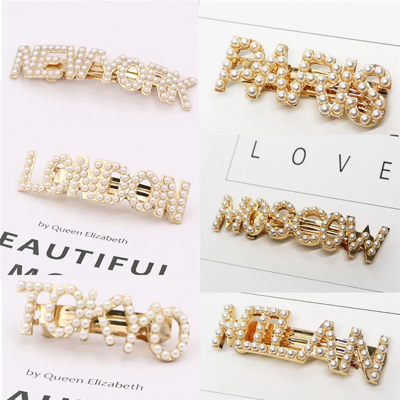 Модная маленькая жемчужная заколка для волос с имитацией бусин ручная работа