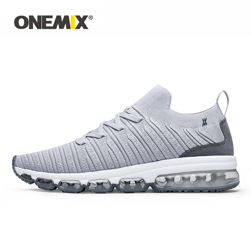 ONEMIX Men Running Shoes Casual Sneakers 2019 Soft Slip-on Air Cushion Damping Sport Footwear Walking Jogging Training | Обувь