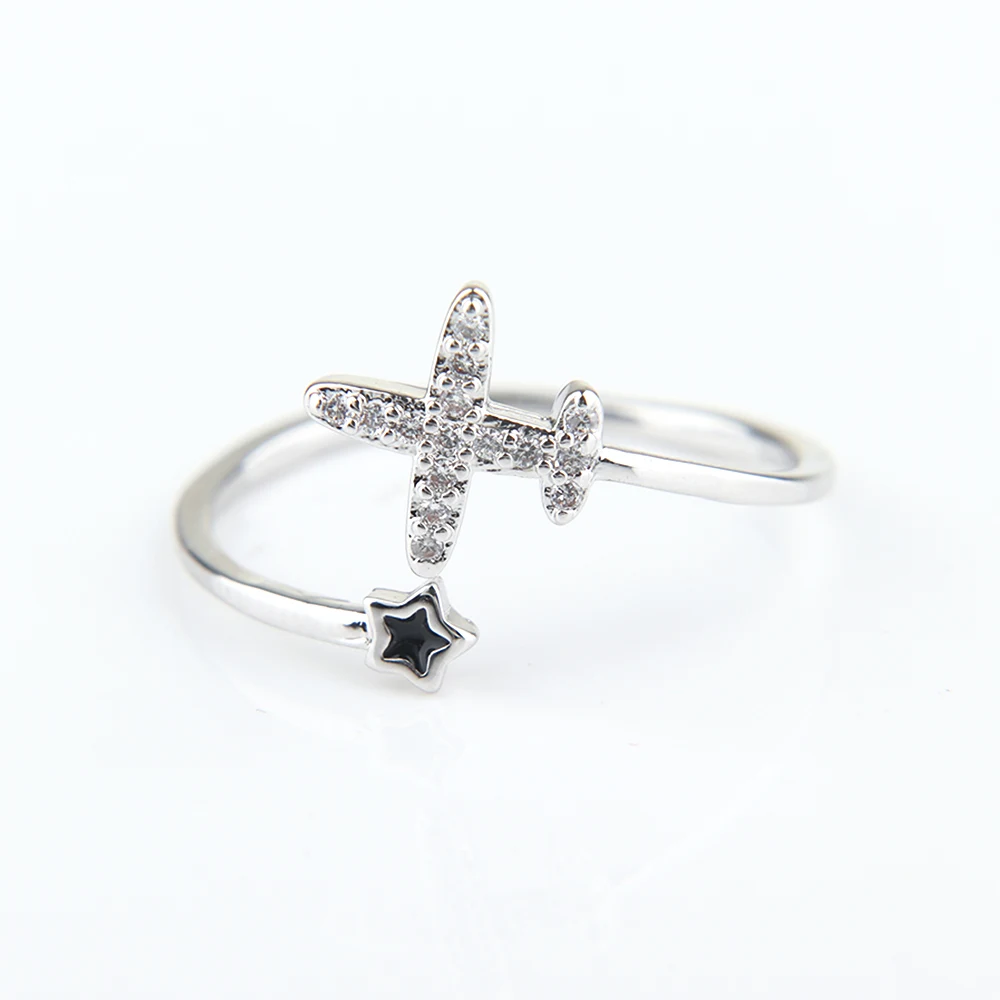 Женское регулируемое кольцо серебряного цвета модное очаровательное Открытое с