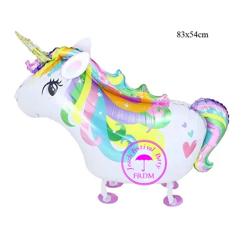 heart unicorn Собака корова свинья лягушка утка кошка воздушные шарики в форме шагающего животного День Рождения украшения поставки в виде животных-героев мультфильмов домашних животных шагающего шары - Цвет: heart unicorn