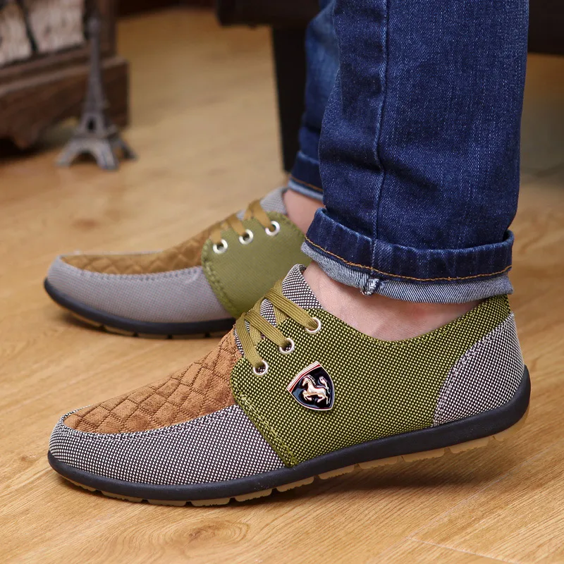 2019 New Men Shoes Breathable Loafers Flats Canvas Lacing Casual Sneakers Fashion Footwear Male | Обувь