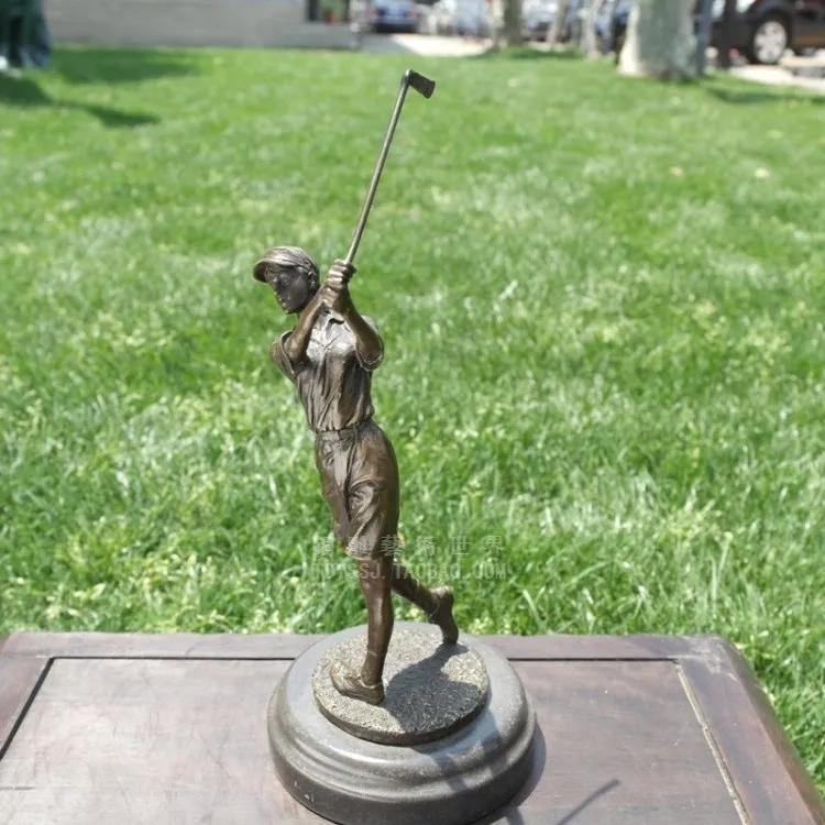 Бронзовые Гольф спортивные медные скульптуры изделия ювелирные украшения