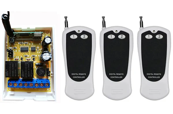 Беспроводной пульт дистанционного управления DC12V DC24V 2CH 500 м дальнего действия RF