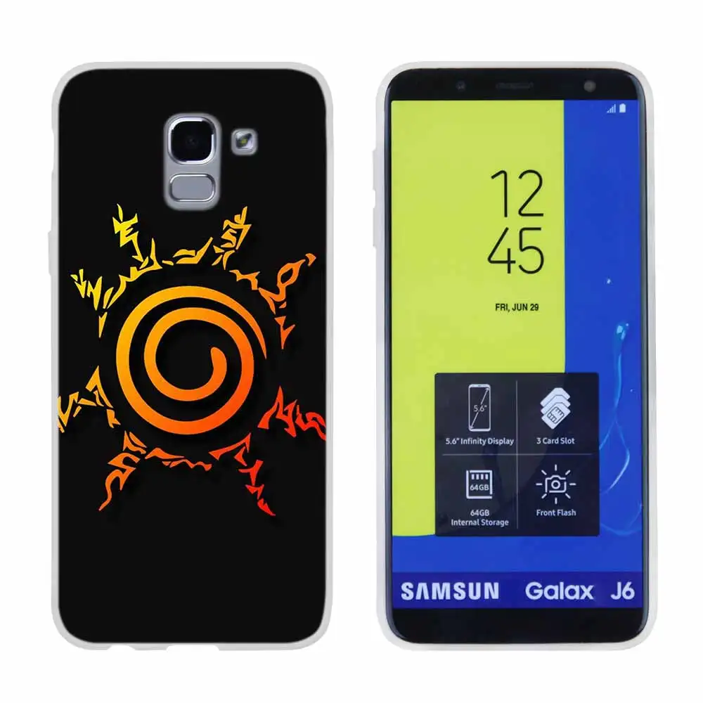 Pattern04 Ботинки в стиле аниме «Naruto Akatsuki дизайн для чехол для телефона samsung Galaxy j6 J8 J7 J5 J3 J4 Plus J610 Prime Мягкий силиконовый чехол - Цвет: Pattern04