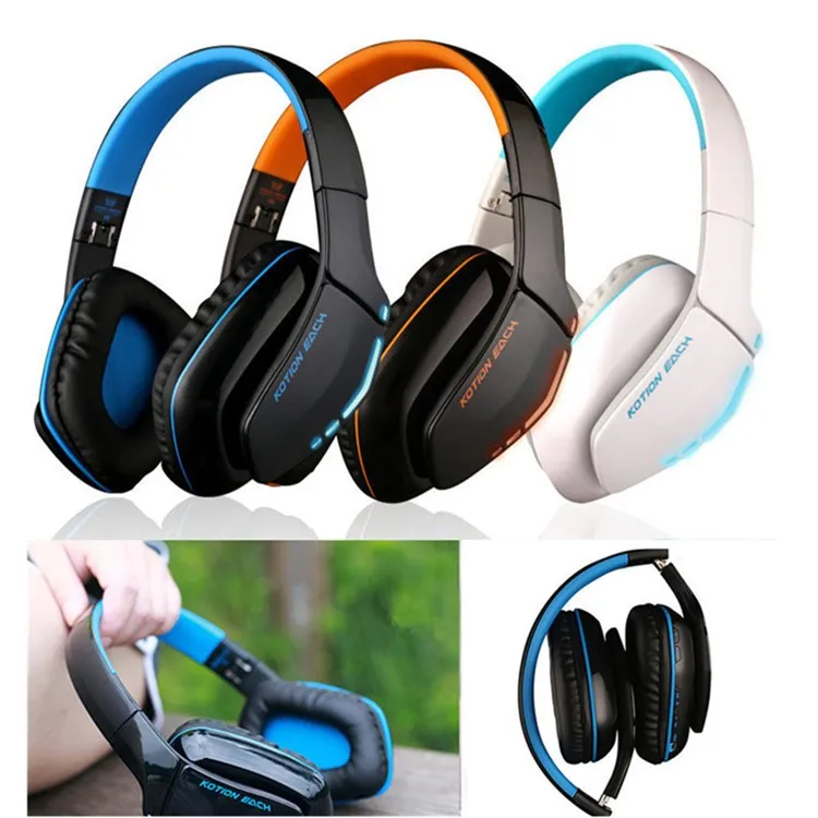 KOTION EACH B3506 Беспроводная bluetooth-гарнитура складные игровые стерео наушники с микрофоном для телефона/PS4 геймера Auriculares