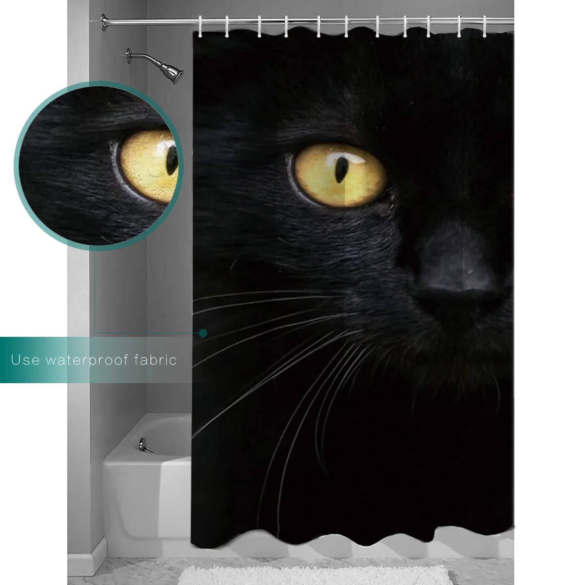 Черный кот набор аксессуаров для ванной комнаты 2 шт. декора водонепроницаемый