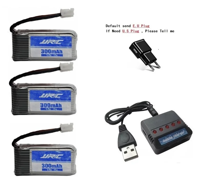 Аккумулятор JJRC H56 3,7 в 300 мАч для JJRC H56 T2G Дрон батарея для RC квадрокоптера запасная часть Lipo батарея и зарядное устройство 5в1 - Цвет: H56